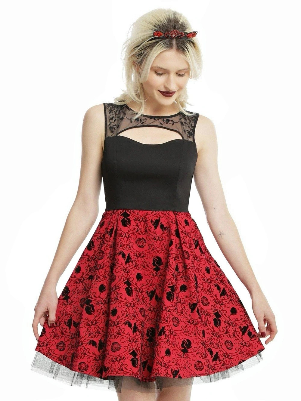 Disney Snow White and the Seven Dwarfs Princess Dress Mini Dress Red & Black